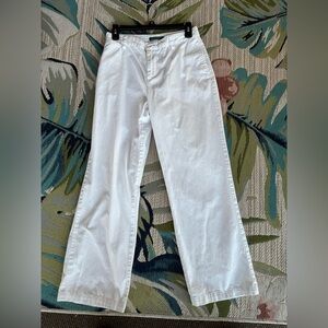 Ralph Lauren White Flare Cotton Jeans